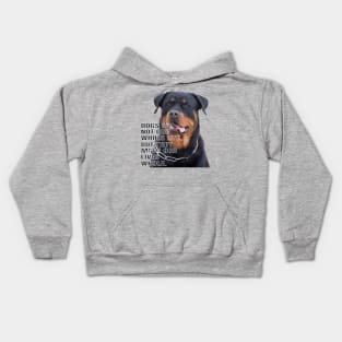 Rottweiler the boss dog Kids Hoodie